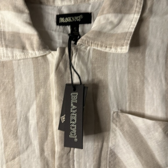 BLANKNYC Striped Linen Romper In Changing Lanes NWT - Picture 7 of 7